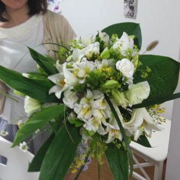 パリスタイルの花束，Flower Drops コースⅡ,東京・自由が丘のフラワーアレンジメント教室,フラワードロップス