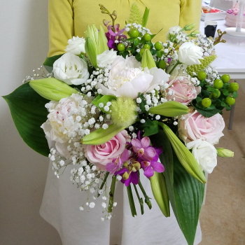 パリスタイルの花束,Flower Drops コースⅡ,東京・自由が丘のフラワーアレンジメント教室,フラワードロップス