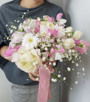 花嫁のための花束,Flower Drops コースⅡ,東京,自由が丘,フラワーアレンジメント教室