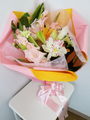 感謝を伝える花束,NFDウエディングフラワーコース,東京,自由が丘,フラワーアレンジメント教室