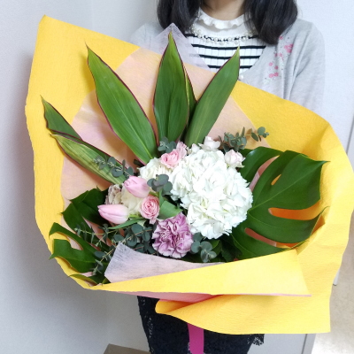 感謝を伝える花束,NFDウエディングフラワーコース,東京,自由が丘,フラワーアレンジメント教室,フラワードロップス