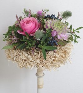 ラフィアベースのブーケ,20260111,ウエディングフラワーコース,東京,自由が丘,フラワーアレンジメント,フラワースクール,フラワー教室,フラワードロップス